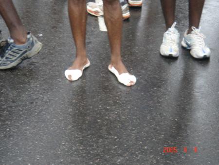 Au d�part du semi-marathon.